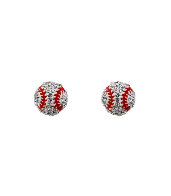 SPORTS THEME :: Baseball Stud Earrings