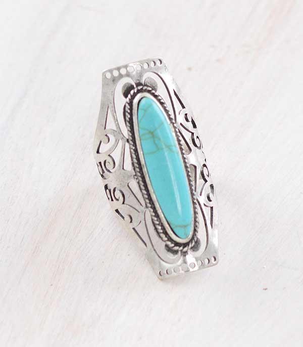 RINGS :: Wholesale Western Turquoise Cuff Ring