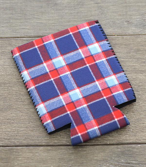 <font color=BLUE>WATCH BAND/ GIFT ITEMS</font> :: GIFT ITEMS :: Wholesale Plaid Design Drink Sleeve