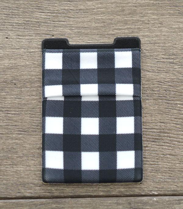 <font color=BLUE>WATCH BAND/ GIFT ITEMS</font> :: GIFT ITEMS :: Wholesale Plaid Stick-On Credit Card Wallet
