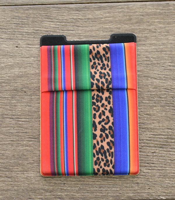 <font color=BLUE>WATCH BAND/ GIFT ITEMS</font> :: GIFT ITEMS :: Wholesale Serape Leopard Stick-On Card Wallet