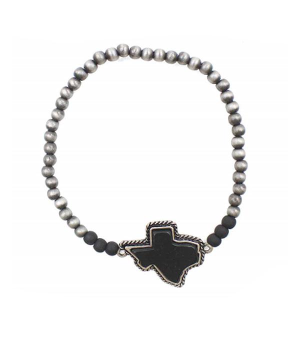 BRACELETS :: STRETCH-BEAD :: Wholesale Texas Map Navajo Bead Bracelet
