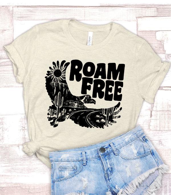 GRAPHIC TEES :: GRAPHIC TEES :: Wholesale Roam Free Eagle Graphic Tshirt
