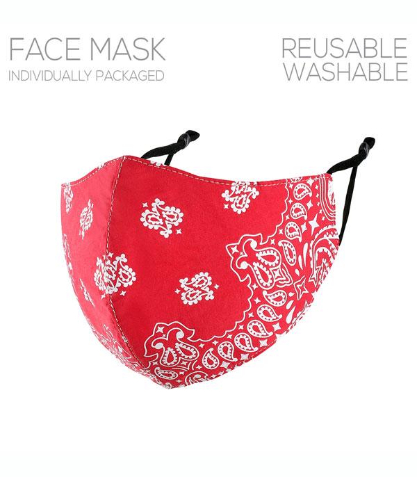 <font color=black>SALE ITEMS</font> :: MISCELLANEOUS :: Wholesale Paisley Print Reusable Face Mask