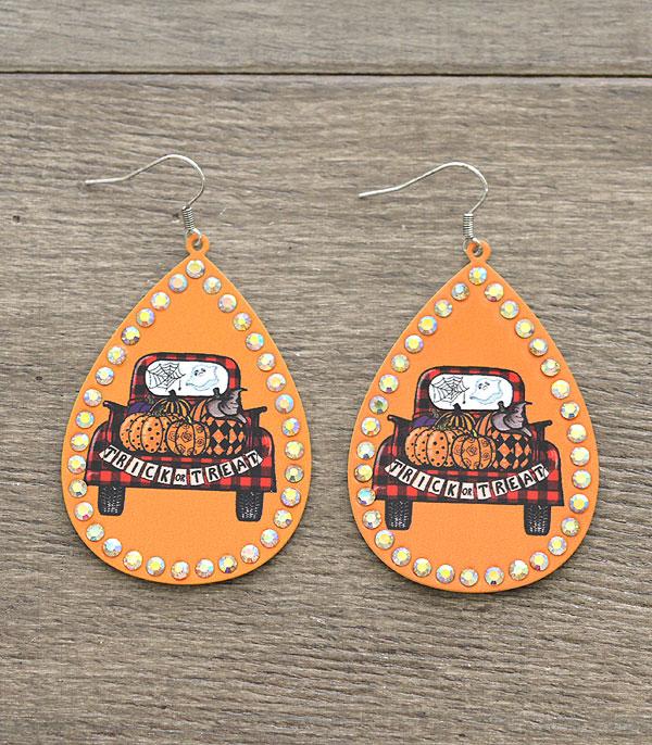 <font color=GREEN>HOLIDAYS</font> :: Wholesale Happy Fall Teardrop Bling Earrings