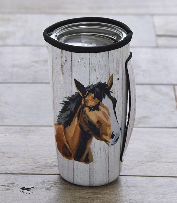 <font color=BLUE>WATCH BAND/ GIFT ITEMS</font> :: GIFT ITEMS :: Wholesale Horse Print Tumbler Sleeve