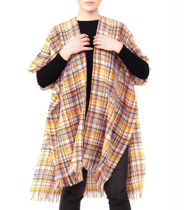 <font color=black>SALE ITEMS</font> :: SCARVES | APPAREL  :: Apparel :: Wholesale Tartan Plaid Kimono