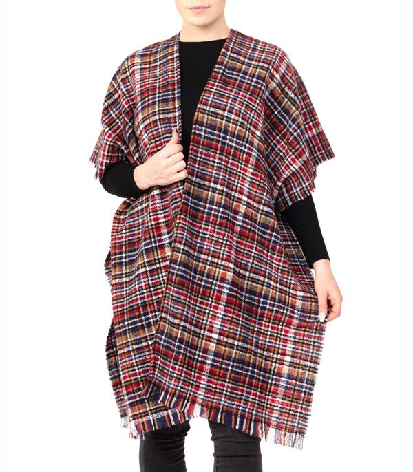 <font color=black>SALE ITEMS</font> :: SCARVES | APPAREL  :: Apparel :: Wholesale Tartan Plaid Kimono