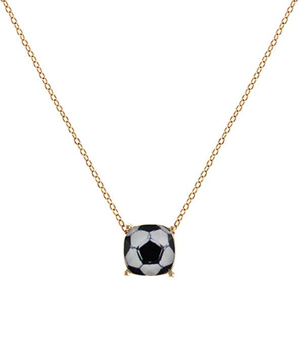SPORTS THEME :: Wholesale Soccerball Pendant Necklace