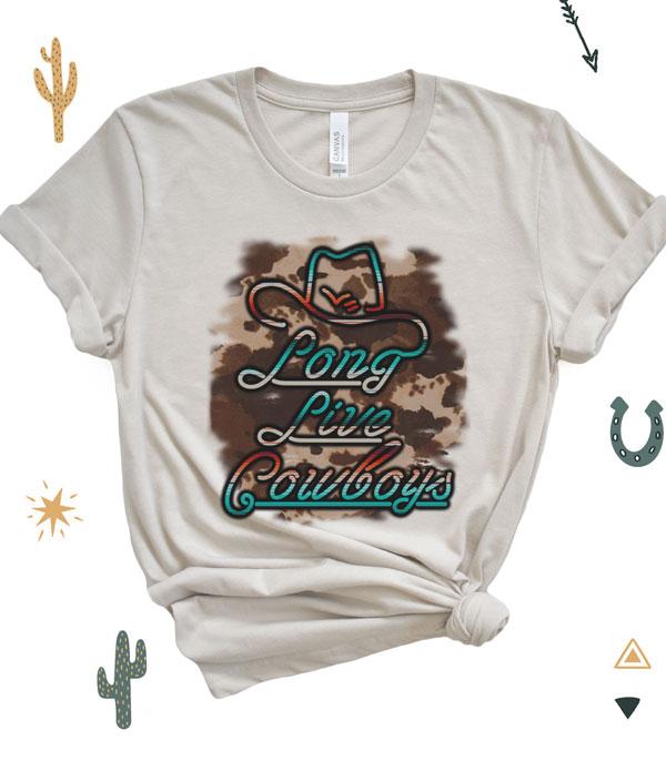 GRAPHIC TEES :: GRAPHIC TEES :: Wholesale Long Live Cowboys Vintage Printed Tshirt