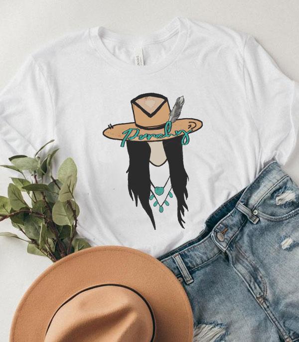 GRAPHIC TEES :: GRAPHIC TEES :: Wholesale Punchy Cowgirl Graphic Tshirt