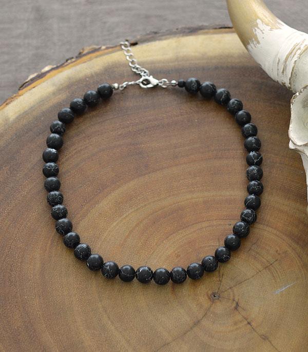 <font color=black>SALE ITEMS</font> :: JEWELRY :: Necklaces :: Wholesale 8mm Stone Bead Choker Necklace