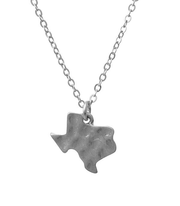 <font color=black>SALE ITEMS</font> :: JEWELRY :: Necklaces :: Wholesale Texas Map Pendant Necklace