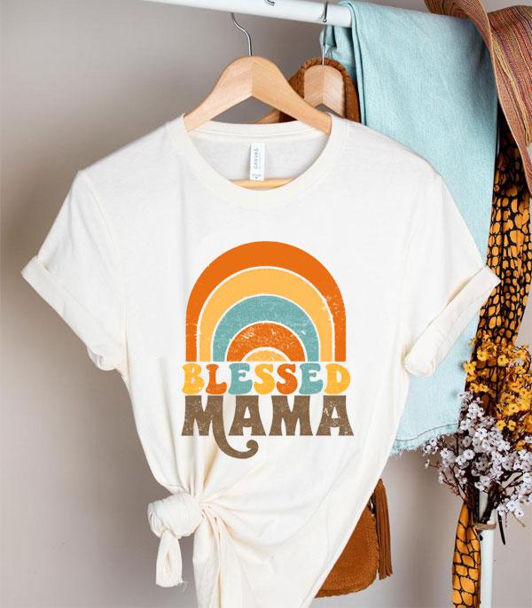 GRAPHIC TEES :: GRAPHIC TEES :: Wholesale Retro Blessed Mama Graphic Tshirt