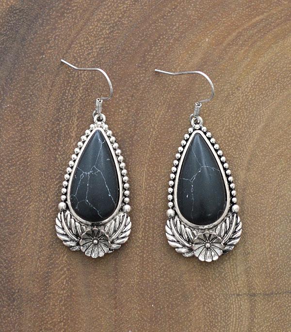 EARRINGS :: WESTERN HOOK EARRINGS :: Wholesale Semi Stone Western Turquoise Earrings