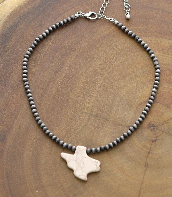 <font color=black>SALE ITEMS</font> :: JEWELRY :: Necklaces :: Wholesale Turquoise Texas Map Choker Necklace