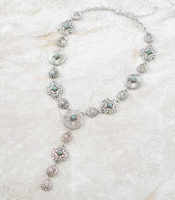 New Arrival :: Wholesale Western Concho Y Necklace