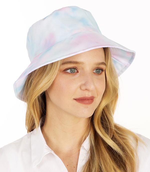 HATS I HAIR ACC :: RANCHER| STRAW HAT :: Wholesale Tie Dye Print Summer Bucket Hat
