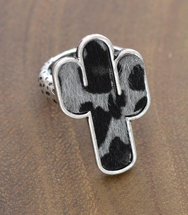 WHAT'S NEW :: Wholesale Animal Faux Hide Cactus ring
