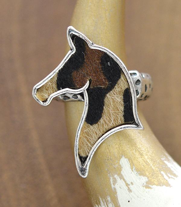RINGS :: Wholesale Animal Faux Hide Horse Ring