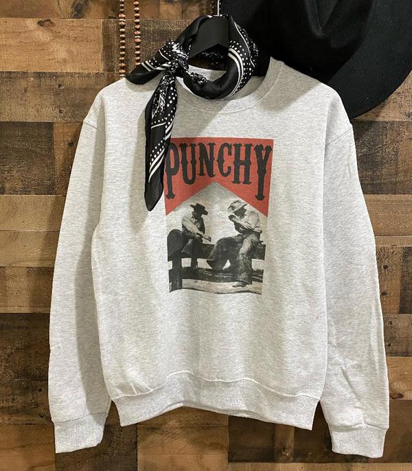 GRAPHIC TEES :: LONG SLEEVE :: Wholesale Punchy Cowboy Vintage Sweatshirt