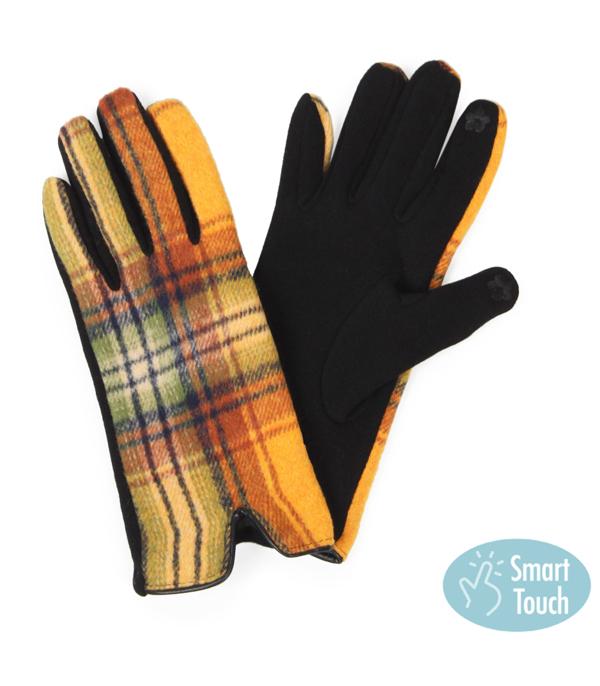 GLOVES I SOCKS :: Wholesale Womens Plaid Winter Gloves
