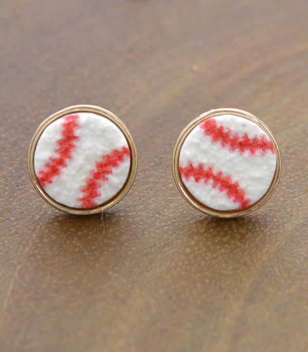 SPORTS THEME :: Wholesale Druzy Baseball Post Earrings