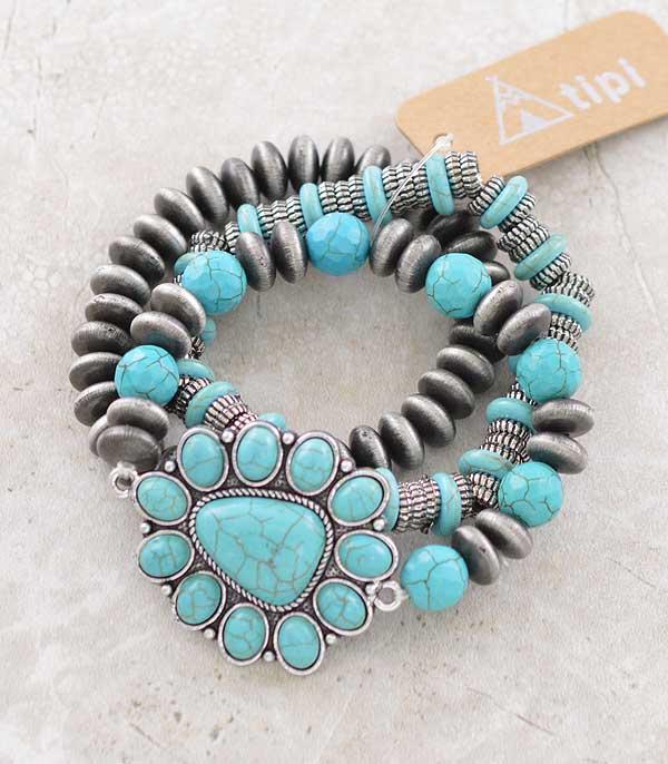 <font color=Turquoise>TURQUOISE JEWELRY</font> :: Wholesale Western Turquoise Bracelet Set