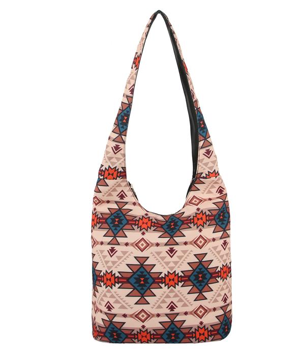 HANDBAGS :: CROSSBODY BAGS :: Wholesale Western Aztec Print Crossbody Bag