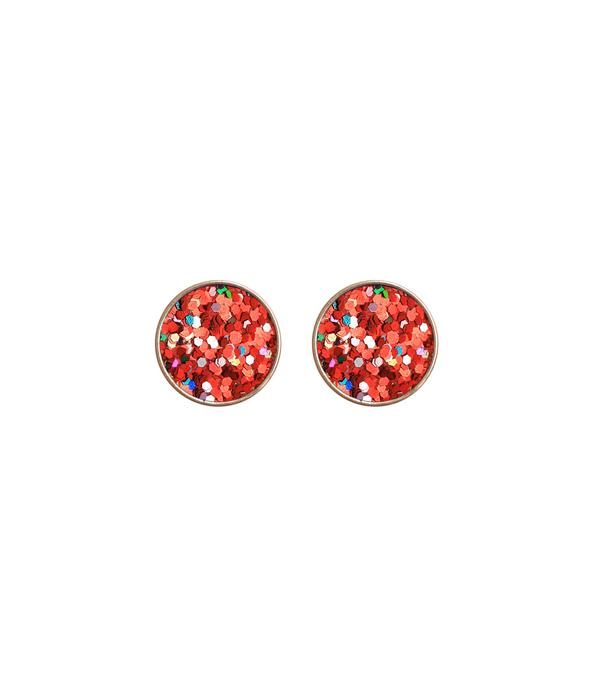 <font color=black>SALE ITEMS</font> :: JEWELRY :: Earrings :: Wholesale Glitter Round Stud Earrings