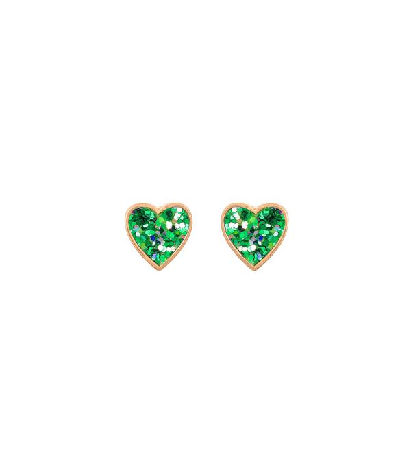 <font color=black>SALE ITEMS</font> :: JEWELRY :: Earrings :: Wholesale Glitter Heart Stud Earrings
