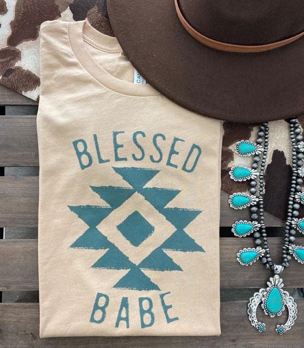 GRAPHIC TEES :: GRAPHIC TEES :: Wholesale Aztec Blessed Babe Vintage Tshirt