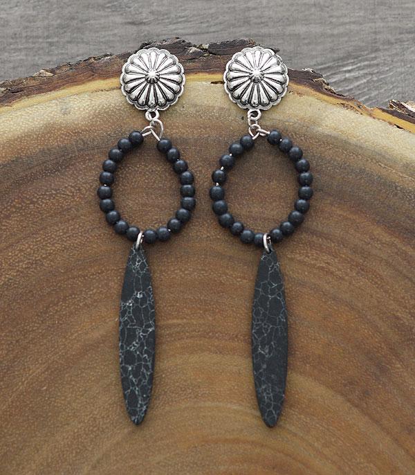 <font color=black>SALE ITEMS</font> :: JEWELRY :: Earrings :: Wholesale Western Concho Post Turquoise Earrings