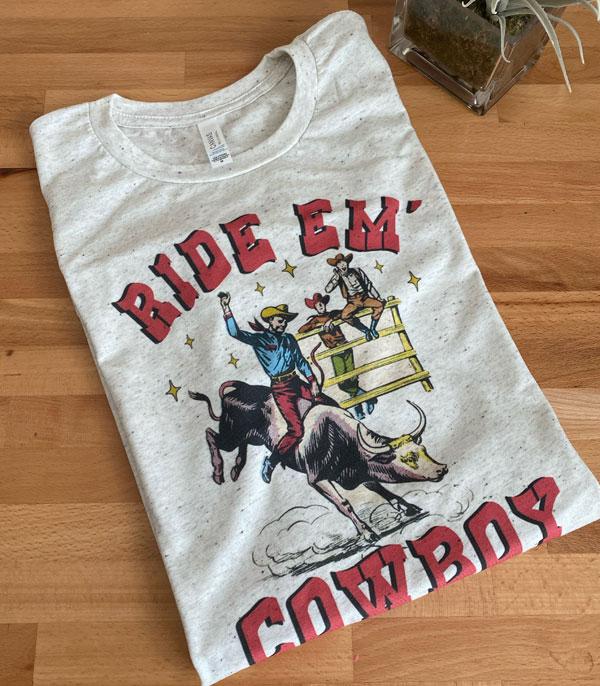 GRAPHIC TEES :: GRAPHIC TEES :: Wholesale Ride Em Cowboy Western Graphic Tshirt
