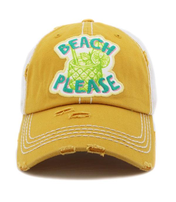 HATS I HAIR ACC :: BALLCAP :: Wholesale Kb Ethos Beach Please Vintage Ballcap