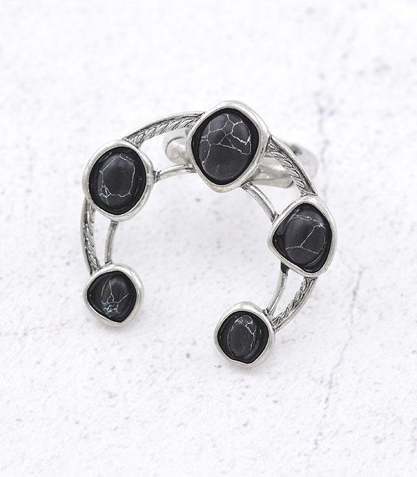 RINGS :: Wholesale Semi Stone Squash Blossom Ring