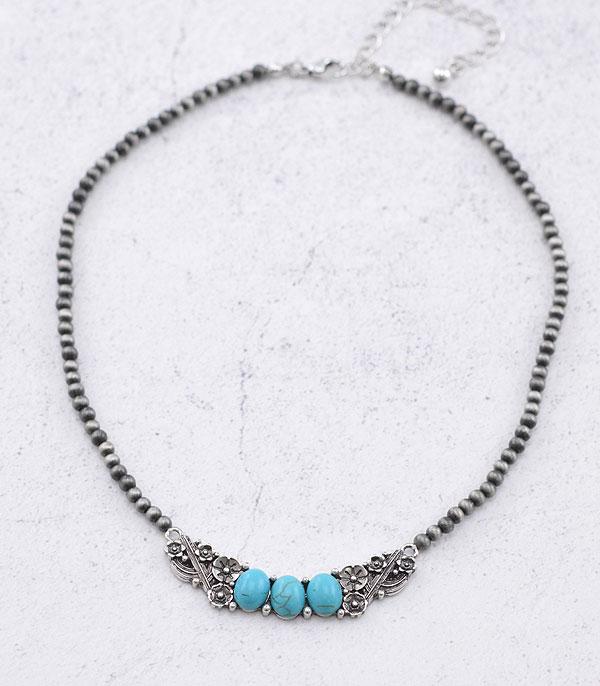 NECKLACES :: CHOKER | INSPIRATION :: Wholesale Turquoise Navajo Bead Collar Necklace