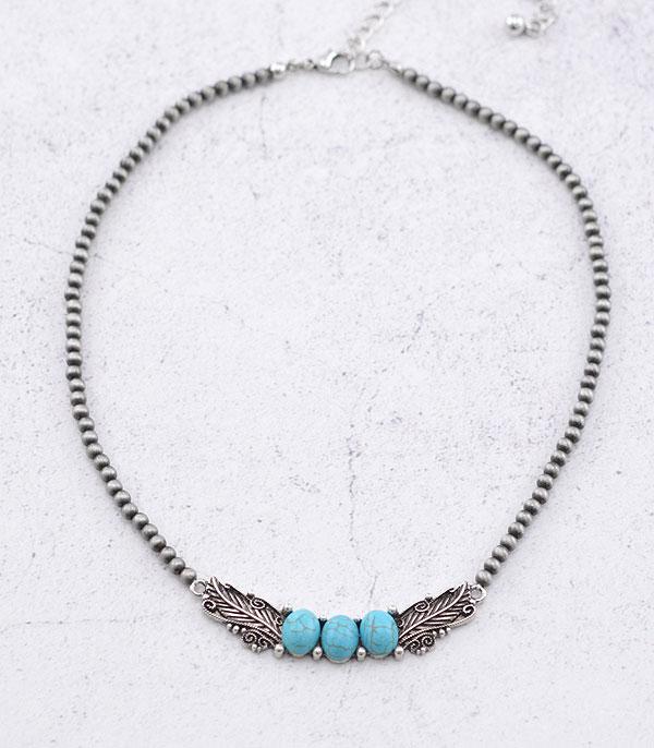 NECKLACES :: CHOKER | INSPIRATION :: Wholesale Western Turquoise Navajo Bead Necklace