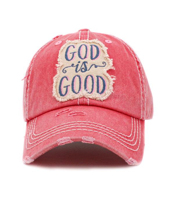 HATS I HAIR ACC :: BALLCAP :: Wholesale God Is Good Vintage Ballcap