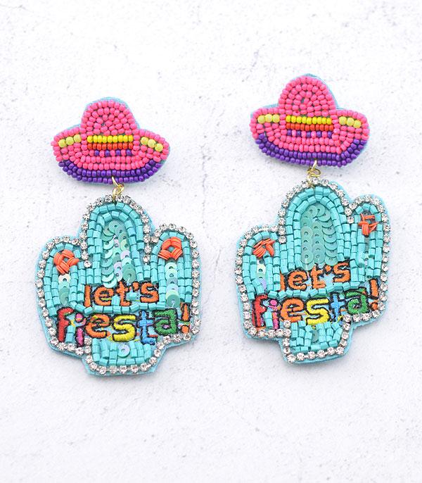 EARRINGS :: TRENDY EARRINGS :: Wholesale Seed Bead Handmade Fiesta Earrings