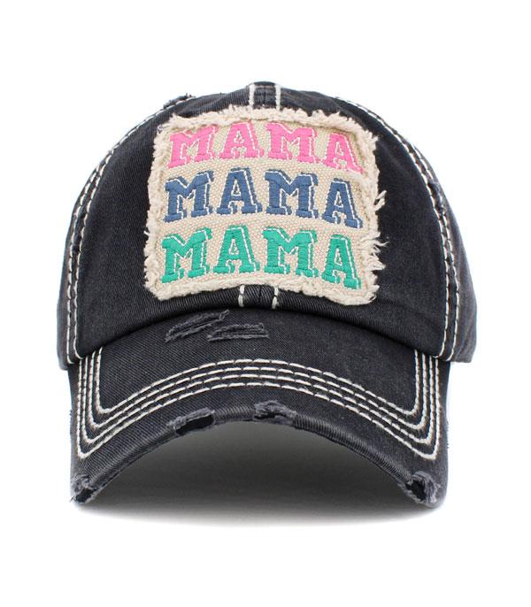 HATS I HAIR ACC :: BALLCAP :: Wholesale Mama Letters Repeat Vintage Ballcap