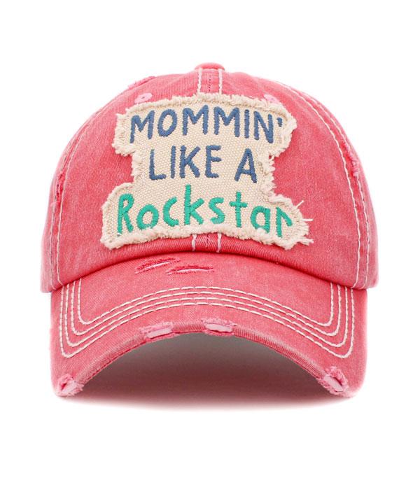 HATS I HAIR ACC :: BALLCAP :: Wholesale Mommin Like A Rockstar Ballcap