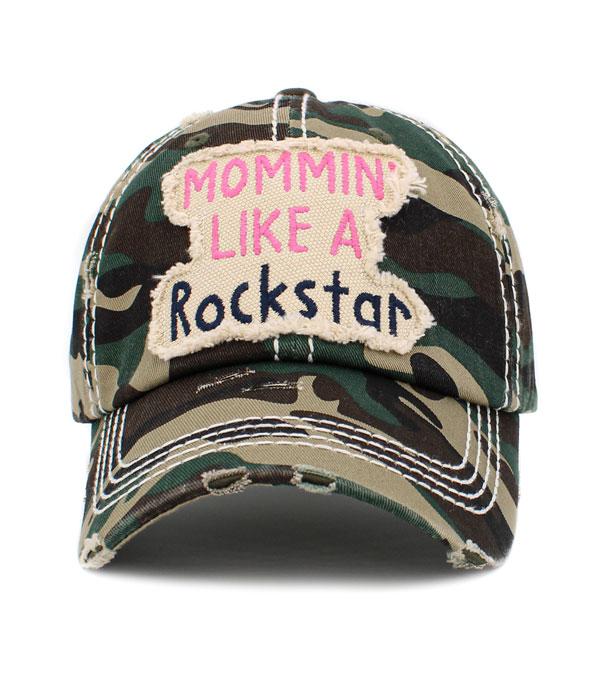 HATS I HAIR ACC :: BALLCAP :: Wholesale Mommin Like A Rockstar Ballcap