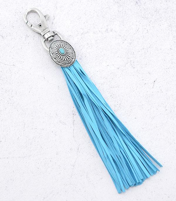<font color=BLUE>WATCH BAND/ GIFT ITEMS</font> :: KEYCHAINS :: Wholesale Western Concho Tassel Keychain