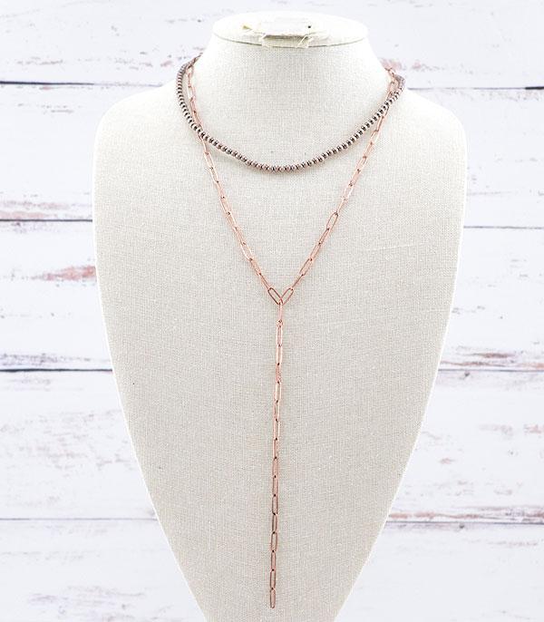 NECKLACES :: TRENDY :: Wholesale Western Chain Lariat Necklace