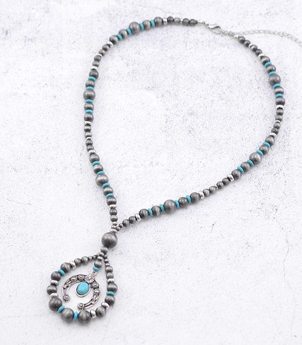 NECKLACES :: WESTERN SQUASH BLOSSOM NECKLACES :: Wholesale Western Navajo Pearl Bead Necklace