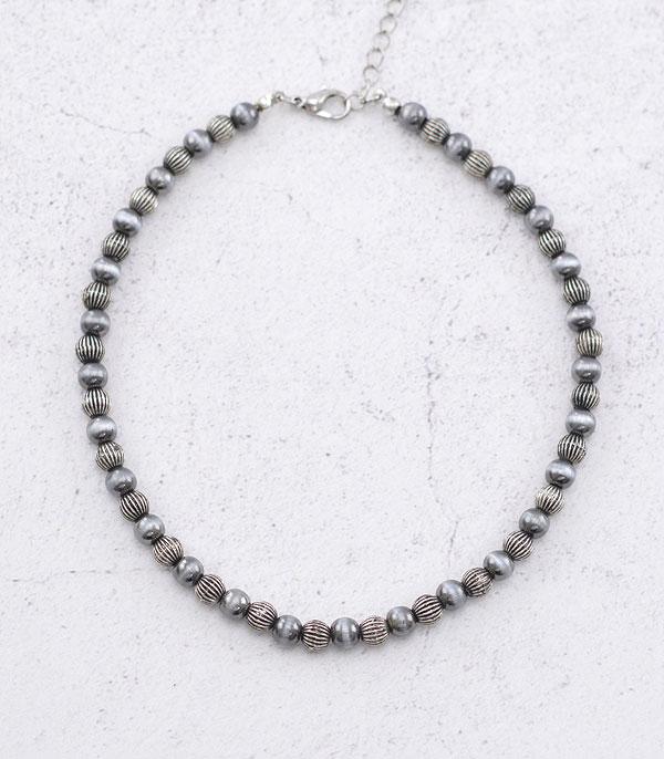 New Arrival :: Wholesale 14" Navajo Pearl Bead Choker Necklace