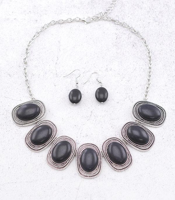 NECKLACES :: WESTERN TREND :: Wholesale Western Semi Stone Necklace Set
