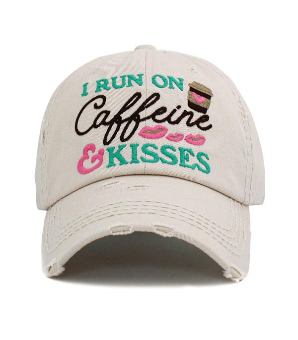 HATS I HAIR ACC :: BALLCAP :: Wholesale Kb Ethos I Run On Caffeine Ballcap