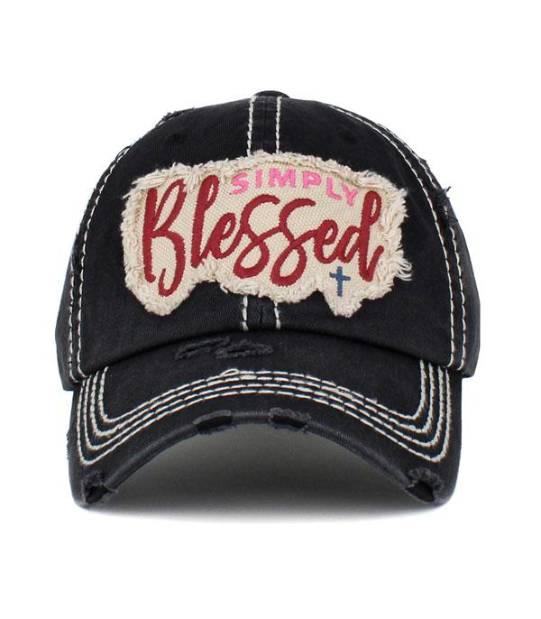 HATS I HAIR ACC :: BALLCAP :: Wholesale KB Ethos Simply Blessed Vintage Ballcap